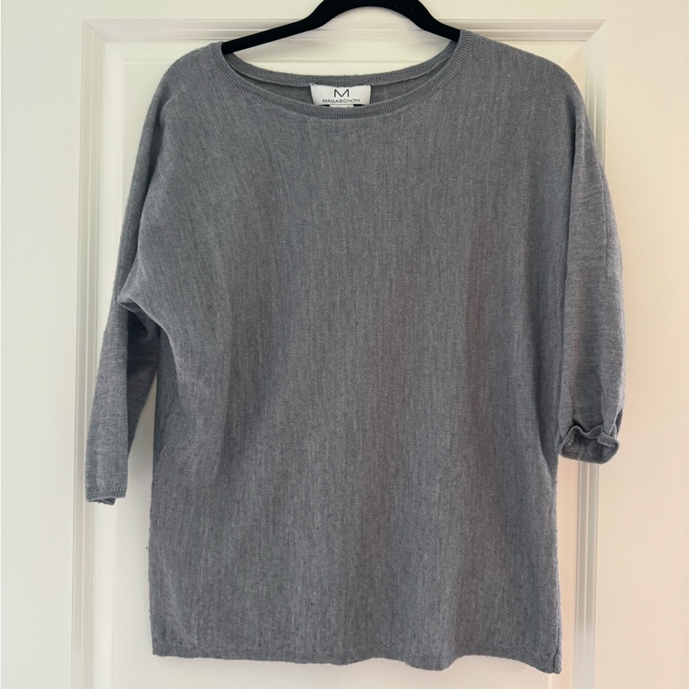 Wool 3/4 Length Grey Sweater
